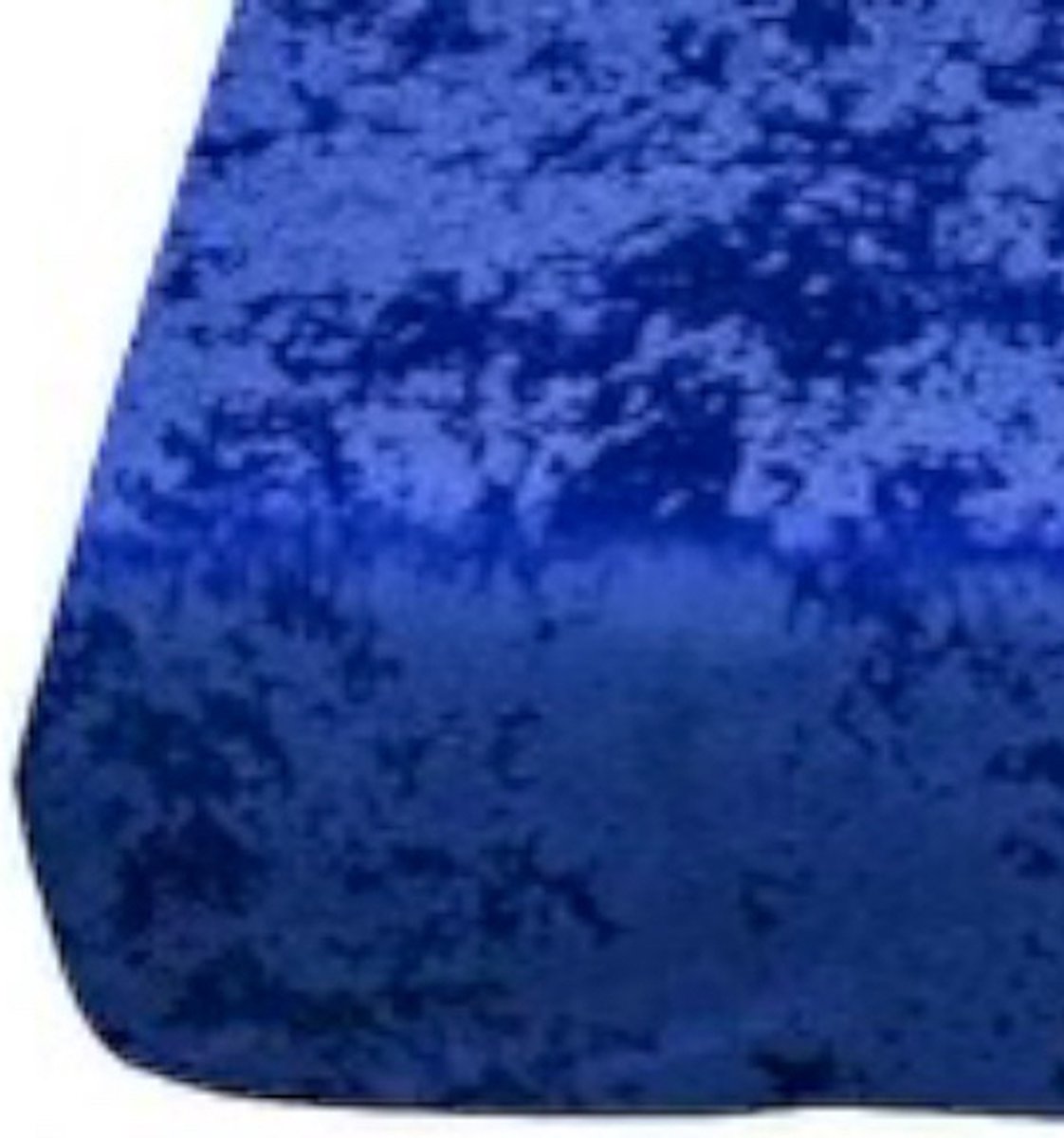 Velvet Couture - Crushed Velvet Hoeslaken - 90x200 - 30CM Hoekhoogte - Donkerblauw