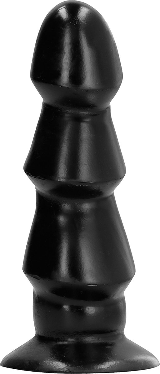 Goedkoopste All Black Zwarte Anaal Dildo Met Ribbels