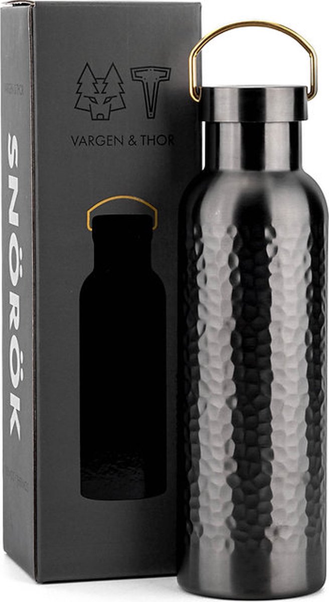 Vargen & Thor Thermosfles SNÖRÖK - zwart - 750ml