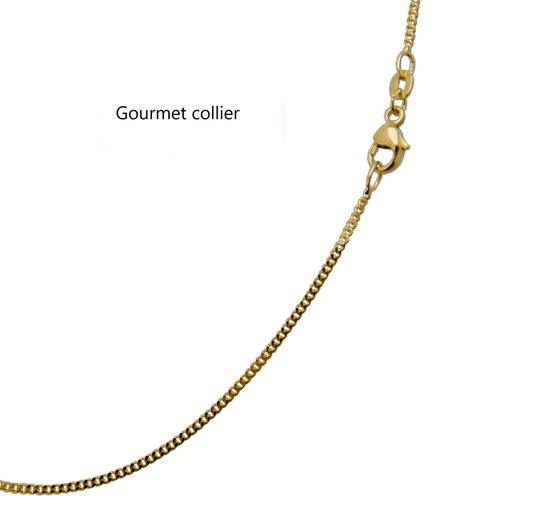ketting - gourmet - 45 cm - 4.6 gram - 1.8 mm breed - 14 karaat - verlinden juwelier