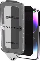 Screen protector Royal Empire- privacy glass- Met Montage Frame - Geschikt voor iPhone 15 Pro Max - gehard glas-Anti Spy Privacy Tempered Glass