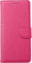 Multimedia & Accessoires PU Lederen Wallet Book Case Hoesje geschikt voor Apple iPhone 15 – Roze - Portemonnee – Met Stand – Kaarthouder – Pasjes Houder – Magneet Sluiting – Bookcase