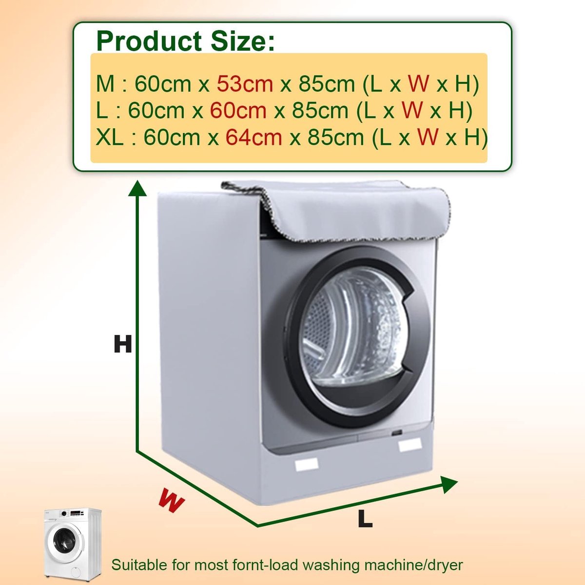 Machine à laver anti-poussière, housse de protection étanche, sèche-li