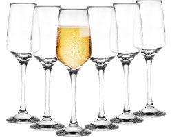 Glasmark Champagneglazen/prosecco - Flutes - transparant glas - 36x stuks - 230 ml - D5 x H22.5 cm