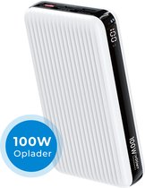 Voomy Powerbank 100W - 20000 mAh - Geschikt voor Laptop, Macbook, iPhone 10, 11, 12, 13, 14, 15 & Samsung S20, S21, S22, S23, S24 - PD USB-C - Wit