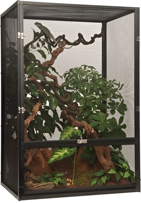 PVC Kweekkast Voor Reptielen – Met Verwarmingskussen En 8 Kweekdozen – Zwart – Compact 18,5x12,2x7,5 Cm – Ideaal Voor Terrarium Of Opslag