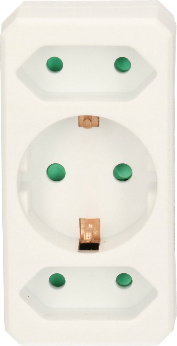 Humbert Stopcontact splitter - triple - wit - voor 3 stekkers - verdeelstekkers