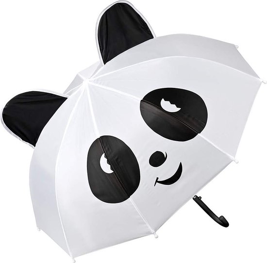 kinderparaplu met motief voor jongens en meisjes (tot ca. 8 jaar) Panda, wit