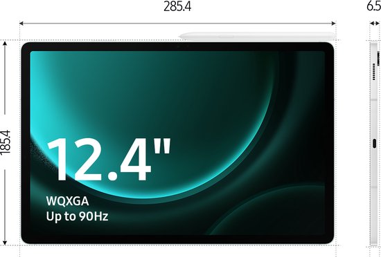 Samsung Galaxy Tab S9 FE Plus - 5G - 128GB - Gray
