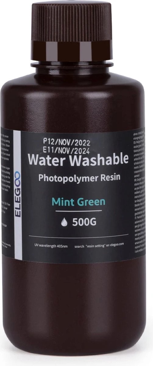 Elegoo – Water Washable Resin 0.5kg – Mint Green