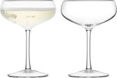 L.S.A. - Wine Champagnecoupe 220 ml Set van 2 Stuks - Glas - Transparant