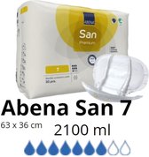 ABENA San 7, 30x Absorberende Inlegger, Pak, te Dragen in aansluitend Ondergoed- Voor Lichte tot Matige Urineverlies - Absorptie 2100 ml, geel