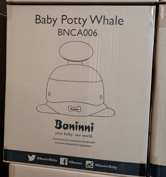 Baninni Plaspotje Potty Whale Grijs