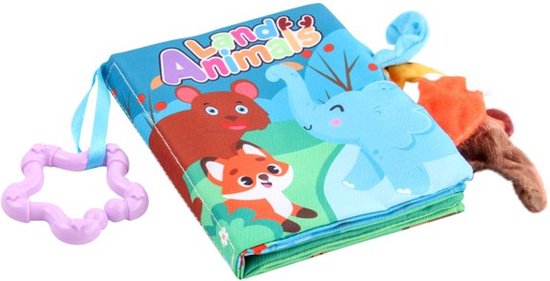3D Land Dieren Knisper Voelboek - Speelgoed voor Baby's en Kinderen - Een Betoverende Educatieve Reis - Newborn Plezier