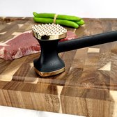 Luxe Vleeshamer - Vleesvermalser - Hamer Voor Vlees - Vleesklopper Zink - Goud