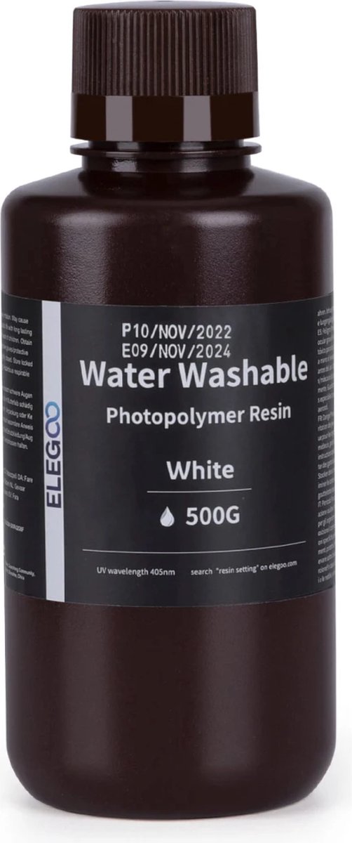Elegoo – Water Washable Resin 0.5kg – White