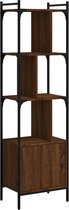 vidaXL - Boekenkast - met - deur - 44,5x30x154,5 - cm - hout - bruin - eikenkleur