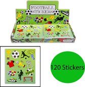 12 VELLEN Voetbal Stickers - 120 Stickers - Uitdeelcadeaus - Traktatie voor Kinderen - Stickers voor Kinderen