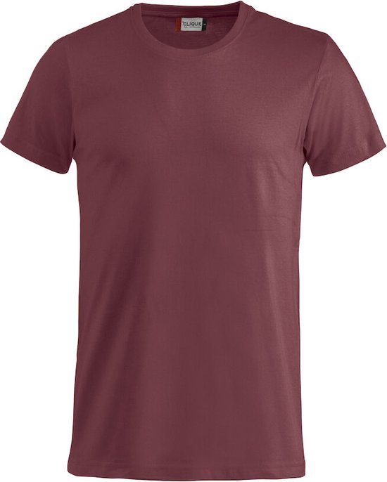 Clique 2 Pack Basic Fashion-T Modieus T-shirt kleur Bordeaux maat M