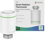 Thermostats intelligents Ezviz T55 – Bouton de radiateur intelligent – ​​Robinet thermostatique – Bluetooth – Contrôle via App – Aperçu des consommations – Commande vocale avec Alexa et Google Assistant