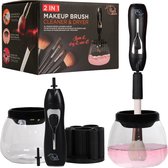 Peach Beauty 2-in-1 Brush Cleaner - Make Up Kwasten Reiniger en Droger - Penseel Reiniger - Zwart