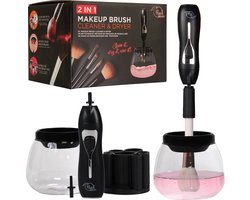 Peach Beauty 2-in-1 Brush Cleaner - Make Up Kwasten Reiniger en Droger - Penseel Reiniger - Zwart