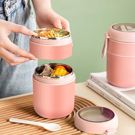 Gobelet à céréales portable pour petit déjeuner, boisson, yaourt, récipient  de stockage alimentaire rose