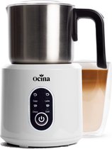 Mousseur à lait Ocina - Électrique - 4 en 1 - Mousseur à lait - Cappuccino - Latte Macchiato - 350 ML - Incl. Livre de recettes Café - Wit
