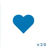 tinsuline - plâtre Freestyle Libre 2 ou Guardian Link coeur bleu - lot de 20 pièces