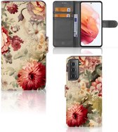 Hoesje geschikt voor Samsung Galaxy S21 Bloemen