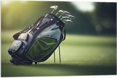 Vlag - Golf - Tas - Clubs - Gras - Sport - 75x50 cm Foto op Polyester Vlag