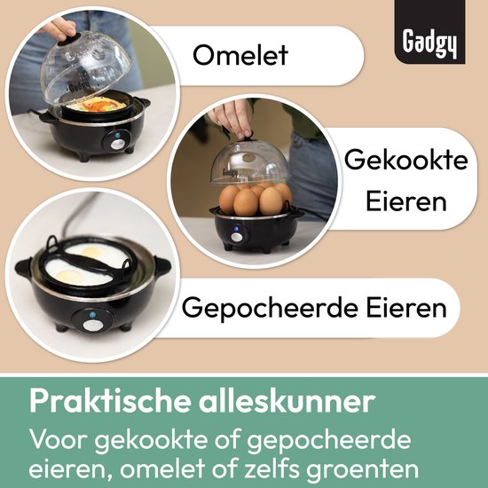 Elektrische Eierkoker - Snel een eitje Koken - Voor 8 Eieren
