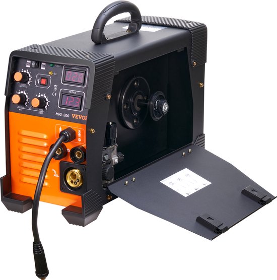 VEVOR WIG Schweißgerät HF Inverter TIG-200 AC/DC 200 A Pulse MMA ALU, Lichtbogenschweißgerät, IGBT-Inverter-Technologie mit Stromregelung, hoher Qualität für Maschinenbau, Blechbearbeitung Fabrik usw