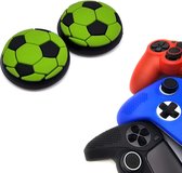 Gadgetpoint | Gaming Thumbgrips | Performance Antislip Thumbsticks | Joystick Cap Thumb Grips | Accessoires geschikt voor Playstation PS4 PS5 & Xbox & Nintendo Pro Controller | Voetbal - Groen met Zwart