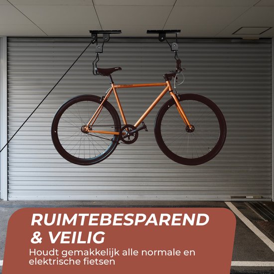 XQMax Fietslift - Max 45kg Draagkracht - Fietslift Ophangsysteem - Fiets Ophangsysteem - Alle soorten fietsen