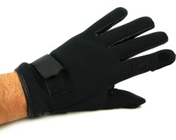 Eurocatch Outdoor - Neopreen Handschoen - Zwart - Maat M - Met te openen Duim en vingertop