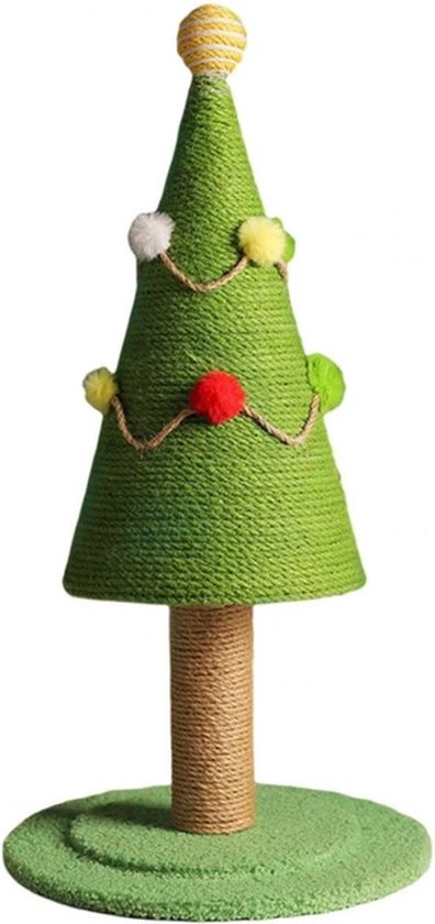 Kerst Krabpaal Kat Krabpaal Kerstboom Stijl Sisal Bescherm Meubilair Stabiele Structuur Krabpaal voor Thuis Binnen (Groot: 40 x 65 cm / 15,7 x 25,6 inch