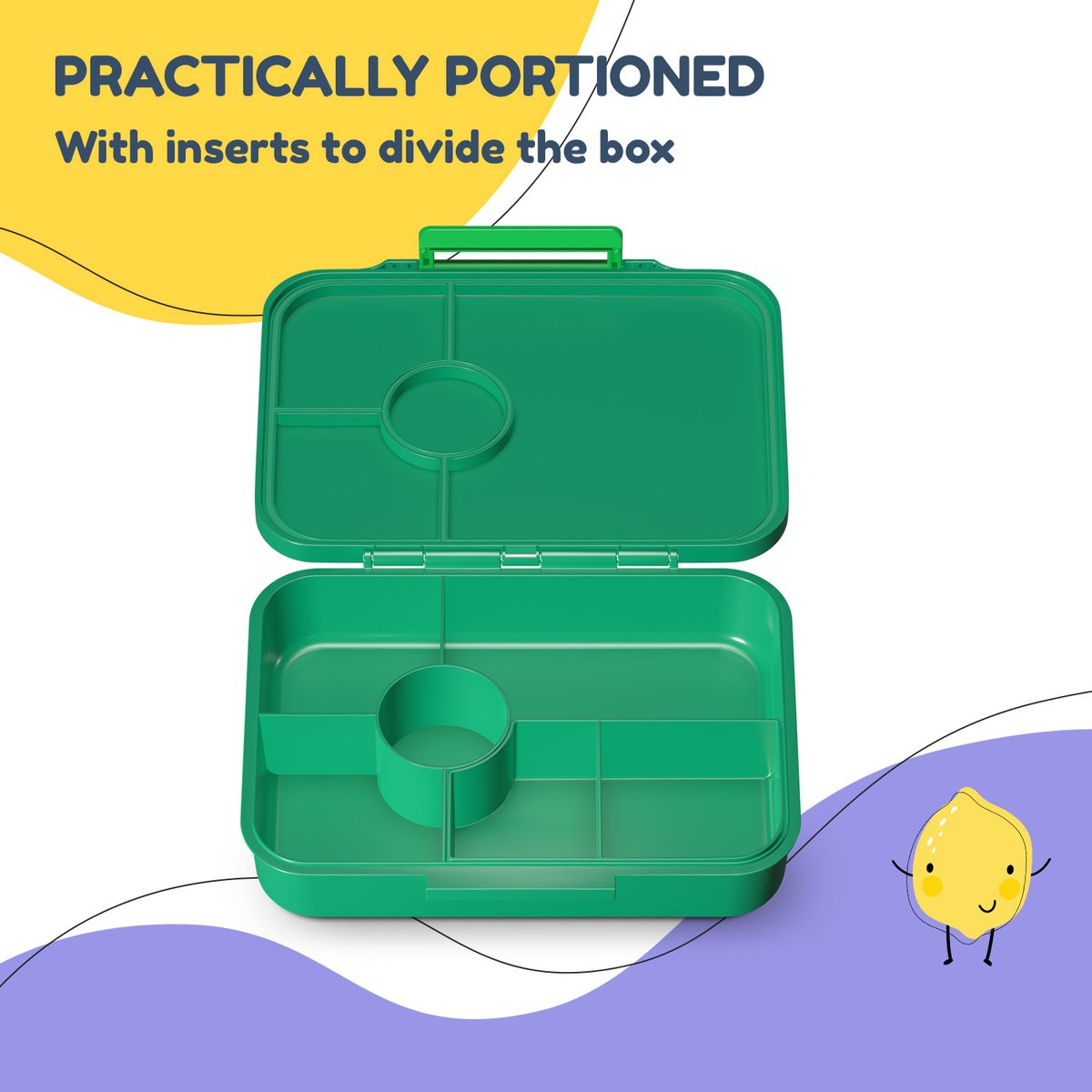 Schmatzfatz By Lite Lunchbox Broodtrommel Lunchbox - Extra Licht: Slechts 350 G - Kindvriendelijk - Afgedicht - 4 Of 6 Portioneervakken - Geschikt Voor Dik Vloeibare Voeding - 20,8 X 4 - 5 X 15 Cm (B X H X D) - Vaatwasserbestendig - BPA-Vrij - Tritan