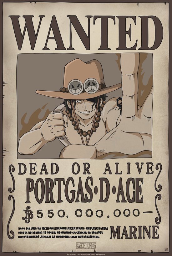 ONE PIECE - Poster Wanted Ace (52x35)