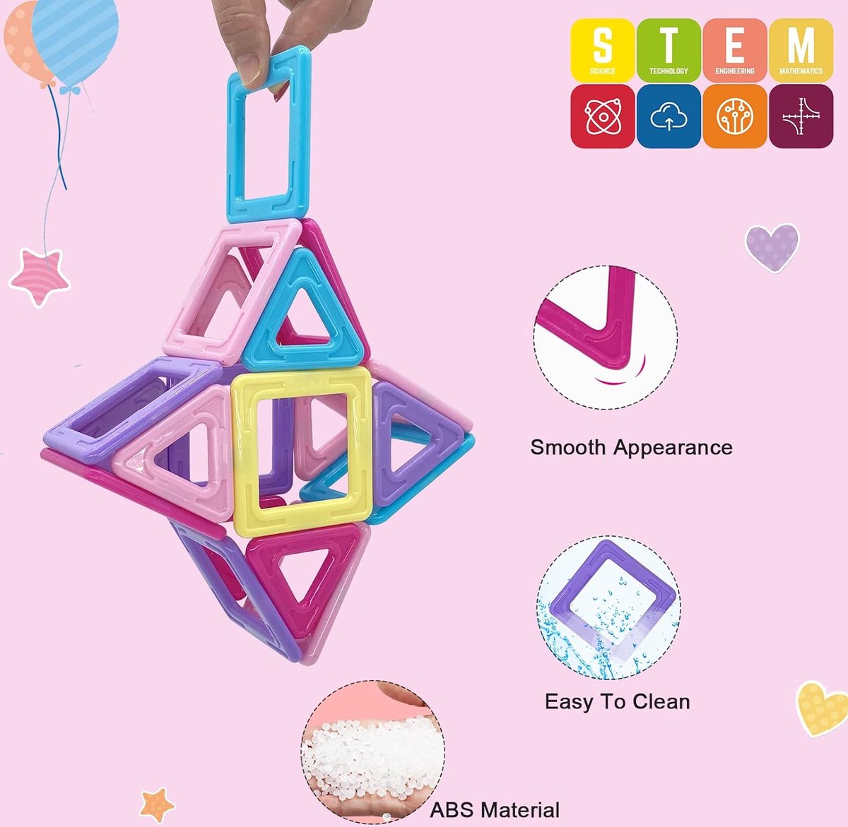 Magnetische Blokken 150 Stuks – Montessori Constructiespeelgoed STEM Voor Kinderen