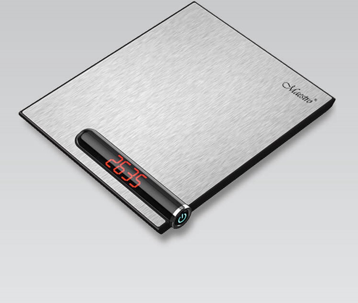 Maestro MR-1804 - keukenweegschaal - LCD-display met achtergrondverlichting - maximaal gewicht: 5 kg - Zilver
