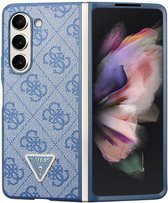 Guess 4G Triangle Back Case - Geschikt voor Samsung Galaxy Z Fold 5 (F946) - Blauw