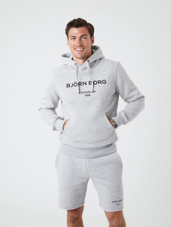 Bjorn Borg - Logo Hoodie Grijs - Heren - Maat XL - Regular-fit