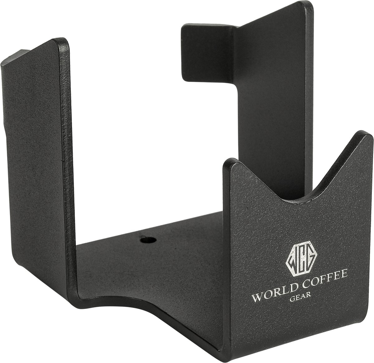 World Coffee Gear - Portafilter houder voor weegschaal - Portafilter standaard - Aluminium - Mat teflon zwart - 58mm diameter