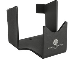 World Coffee Gear - Portafilter houder voor weegschaal - Portafilter standaard - Aluminium - Mat teflon zwart - Voor 58mm diameter portafilter