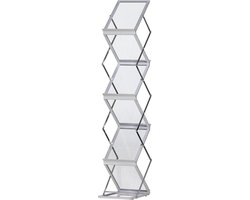 Zig Zag brochure stand (6x A4) opvouwbaar met koffer