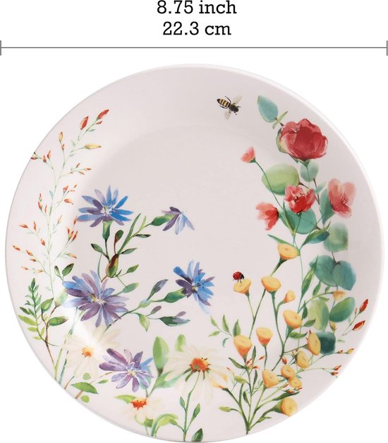 LEONARDO HOME Roma 026361 Dinner Plates, Set of 6, Diameter 22 cm