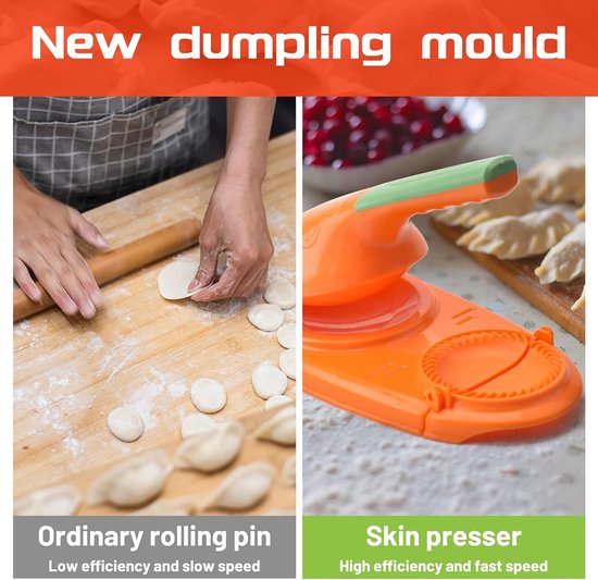 thumbnail: Gracelaza Ravioli Maker Set - 5 Maten Deegpersen Voor Dumplings & Taart | Voedselveilig PP Materiaal