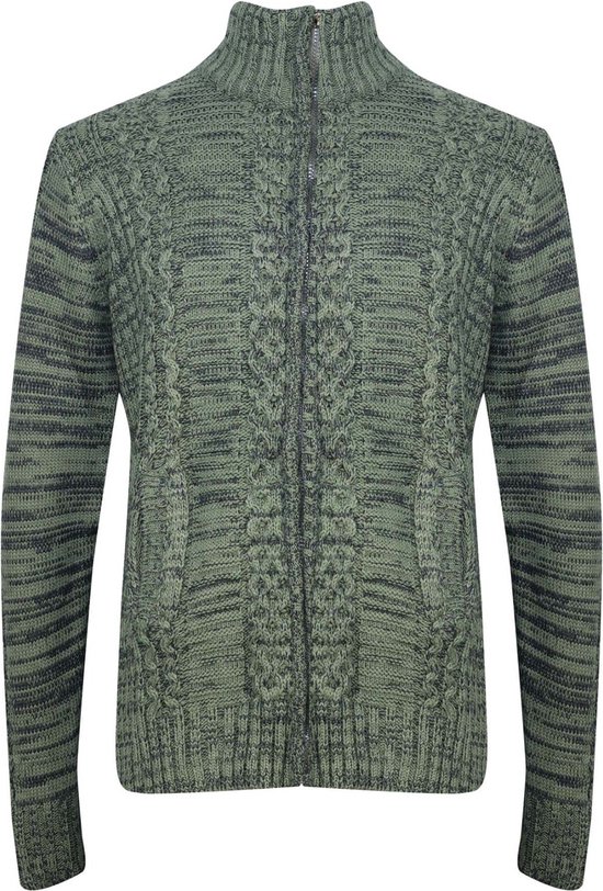 NEW REPUBLIC - Cardigan torsadé tricoté Homme - Taille 4XL - Vert