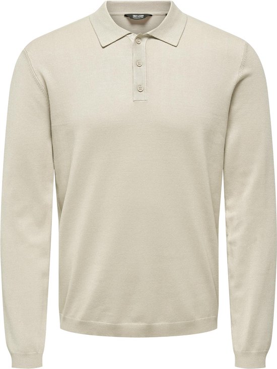 Pull Homme ONLY & SONS ONSWYLER LIFE REG 14 LS POLO KNIT NOOS - Taille XXL